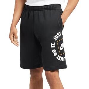 NWT NIKE Men's Logo Swoosh JDI‎ Fleece Shorts Black